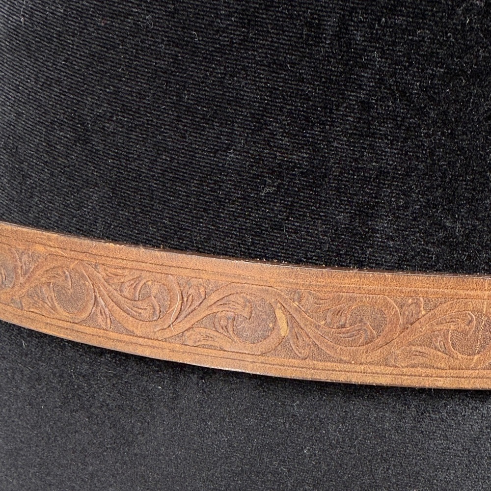 Justin Boots Top Grain Leather Dark Brown  Cowhide Belt 33” to 36” - Picture 7 of 9